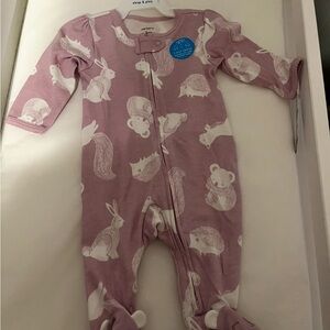 Pink Animal Print Kids One Piece